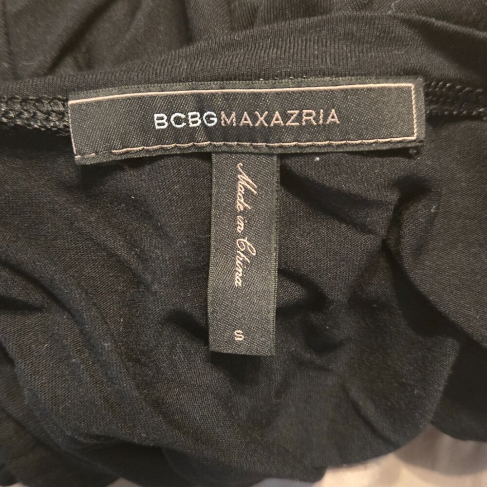 BCBGMaxAzria - Small Black Tee - high low hem - pocket - EUC - Picture 2 of 4